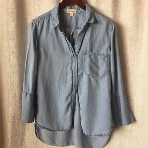 Cloth and Stone tencel denim button-down shirt